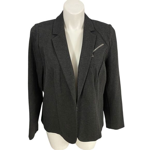 6th & Ln Blazer Womens Size 20 Gray Knit Basic Jacket Corpcore Office Boardroom - Picture 4 of 16